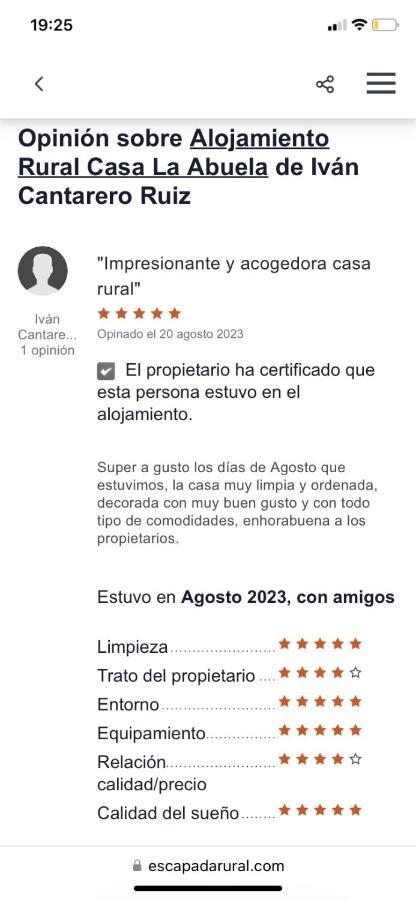 Alojamiento Rural Casa La Abuela Arbuniel Exteriér fotografie